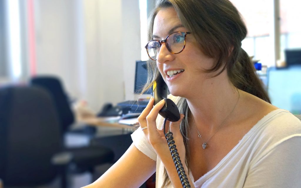 A member of our Support & Information Team provides support over the phone to somebody affected by a brain tumour diagnosis