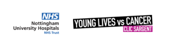 The NHS Nottingham University Hospitals NHS Trust and CLIC SARGENT logos.